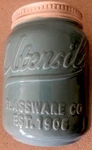 World Market Utensil Crock Ceramic Jar Light Blue Mason Kitchen. Fixed Price $12.98.