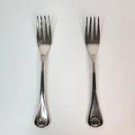 Vintage Ricci Argentieri Cellini Salad Forks Set Of 2 Silverplate Italy. Fixed Price $40.00.