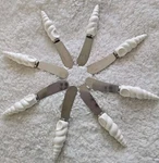 8 Sea Shell Design Butter, Cheese Spreaders Knives Vegetables Shafford. Fixed Price $12.00.
