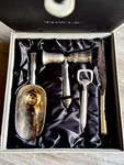 Towle Silversmith 4 Pieces Barware Set Copenhagen Pattern In Felt Case. Fixed Price $40.00.