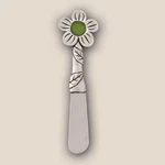 Basic Spirit Green Flower Butter Spreader Knife, 4.5" Pewter Cheese. Fixed Price $28.88.