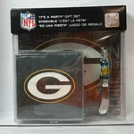 Green Bay Packers Party Gift Set Nfl Glass Plate Napkins Spreader Tailgate Decor. Fixed Price $34.00.