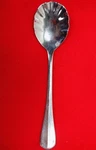 Sugar Shell Spoon Wallace Silver Hartford Stainless Glossy Flatware 6 1/8". Fixed Price $9.00.