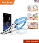 Curved Poultry Shears - Stainless Steel Kitchen Scissors For Chefs. Fixed Price $34.99.