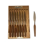 Washington Forge Town Country Knife Set 8PC Steak Knives Rack Fleetwood Mcm. Fixed Price $29.99.