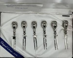 Vintage Mcm Sterling Silver Hors D' Oeuvre Cocktail Canape Forks Set Of 6. Fixed Price $109.97.