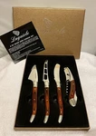 Laguiole 4 Piece Wine Cheese Set Pakka Wood Forged Metal Hand Assembled New. Fixed Price $89.95.
