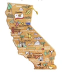 Totally Bamboo California State Shaped Cutting Board Charcuterie Platter New. Fixed Price $12.50.