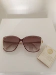 New Vintage Nina Ricci Sunglasses 1029 Gold Red & White W/ Swarovski Made France. Fixed Price $224.99.