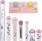 8 Pcs Cute Cat Paw Stationery Set Kawaii School Supplies Including White. Fixed Price $23.51.