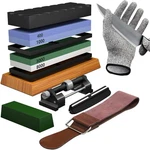 Knife Sharpening Set - Premium Side Grit 400/1000 3000/8000 Whetstone. Fixed Price $61.57.