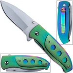 Titanium Coated Nomad Knife AUS-8 Steel Manual Folding Edc Tough Carry Ccw. Fixed Price $18.33.