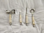 Darren Ransdell 4-PIECE Bar Tool Set Bone Handles, Mcm Elegance!. Fixed Price $37.99.