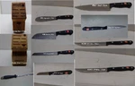 Pick Piece Wusthof Soligen Nsf Gourmet Knives, Sharpening Steel, Wooden Block. Fixed Price $44.99.