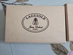 Jean Dubost Laguiole 6 Piece Fork Set In Wooden Box. Fixed Price $60.00.