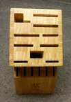 Zwilling J.a. Henckels Twin 16-SLOT Knife Block Bamboo Used. Fixed Price $29.98.