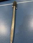 Vintage Solingen Germany Knife Sharpening Steel Honing Rod Guard Black Handle. Fixed Price $13.00.