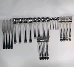 24 Piece Set Gorham Meredith 18/10 Stainless Service For. Fixed Price $59.99.