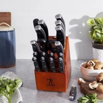 Henckels Forged Premio 18-PC Knife Block Set Cherry. Fixed Price $197.76.