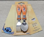 Zak! Disney Stitch Easy Grip Flatware 2-PIECE Fork And Spoon Set, Ages 3+/NEW. Fixed Price $8.00.