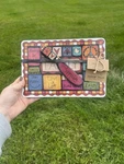 New Demdaco Plastic Serving Tray And Spreader Set Family Cute Artsy. Fixed Price $14.88.