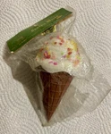 Antique Vintage Santa's World Christmas Tree Ornament Ice Cream Cone Nos. Fixed Price $12.50.