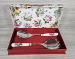 New Portmeirion Exotic Botanic Garden Salad Servers EG1107-XG Nib. Fixed Price $16.99.