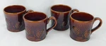 Big Sky Carvers Set 4 Fusion Pinecone Mugs Stoneware Coffee Nib. Fixed Price $42.00.
