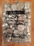 Candle-lite 50 Unscented White Tea Light Candles New Factory Sealed Bag. Fixed Price $14.70.
