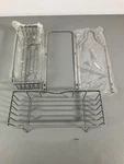 Silver Metal Wire Shower Caddy Set With Suction Cups, Includes Baskets And Soap. Fixed Price $12.99.