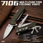 Sanrenmu 7106 Multi-function Folding Knife Camping Hiking Repairs Edc Tool. Fixed Price $55.00.