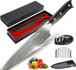 8 Inch Chef's Knife, High Carbon Stainless Steel Kitchen With Sharpener.... Fixed Price $46.25.
