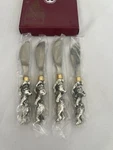 Set Of 4 Arthur Court Dancing Bear Cheese Spreader Butter Knives Htf. Fixed Price $24.99.