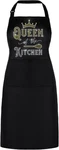 Funny For Women, Queen Of The Kitchen Cooking Aprons, Rhinestone. Fixed Price $14.65.