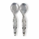 Arthur Court Designs Aluminum Alligator Figural Serving Set 12.5 Inch Long. Fixed Price $39.99.