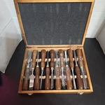 Imotechom - 12 Piece Chisel Set W/ Wooden Storage Box. Fixed Price $21.66.