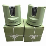 Set Of 2 Chefologist Knife Sharpener New In Box Safe Green. Fixed Price $21.71.