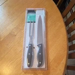 Smart Living Stainless Steel Carving Knife & Fork Set, 2 Piece, Black/silver. Fixed Price $17.99.