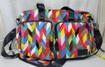 French Bull Ziggy Duffle, Diaper/laptop Bag Multicolored Chevron 17" X 12" 6". Fixed Price $18.99.