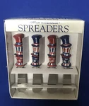 Vintage 1999 Boston Warehouse Uncle Sam Hat Spreaders Stainless Steel Blade Set. Fixed Price $8.00.