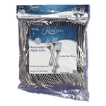 Wna Reflections Plastic Utensils, Fork, Silver, 40/PACK, 2 Of (total 80). Fixed Price $30.37.