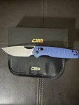 Cjrb Acacia J1952 Stonewash AR-RPM9 Blade Steel Blue Frn Handle Folding Knives. Fixed Price $32.00.