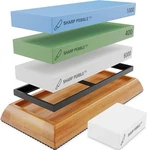 Pebble Knife Sharpening Stones Kit -grits 400/1000/6000. Fixed Price $69.00.