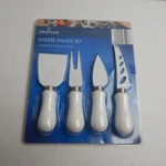 Crofton 4-PC Knife Set Fork, Parmesan, Flat & Hard Cheese, New. Fixed Price $14.62.
