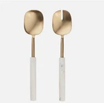 Thirstystone Gold Salad Server White. Fixed Price $29.99.