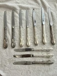 Set Of Ten Antique Stainless Steel Dinner Knives. Fixed Price $17.00.