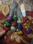 Christmas Ornament Cheese Spreaders Set Of 4 Stainless Steel Boston Warehouse. Fixed Price $24.99.