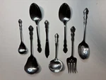 Vintage Oneida Heirloom Stainless Shelley 8PC Hostess Serving Set - 1976 Pattern. Fixed Price $74.99.