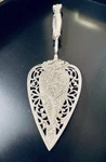 Vintage Victorian Sterling Silver Weighted Handle Cake Server Ornate Pierced. Fixed Price $75.00.
