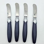 Cambridge Blue Petal Stainless Steel Butter Knives Gourmet Spreaders (set Of 4). Fixed Price $12.00.